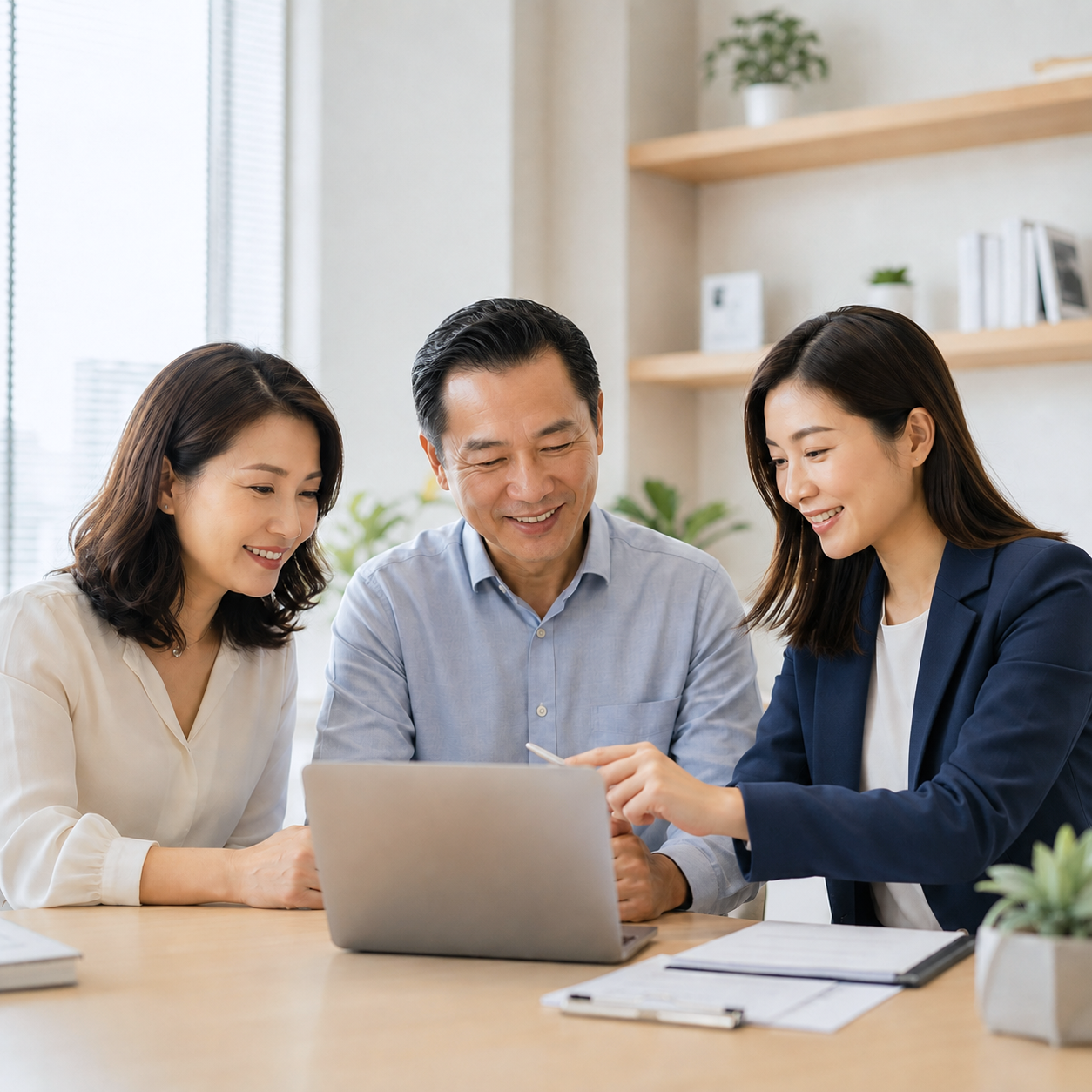 Family receiving customer-centric estate planning guidance